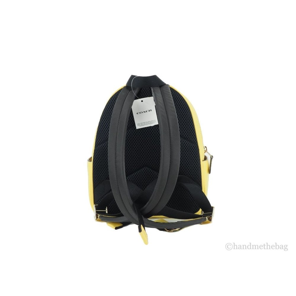 NWT Coach Mini Court Backpack Retro Yellow Pebbled Leather Shoulder Bag NEW - Picture 9 of 11